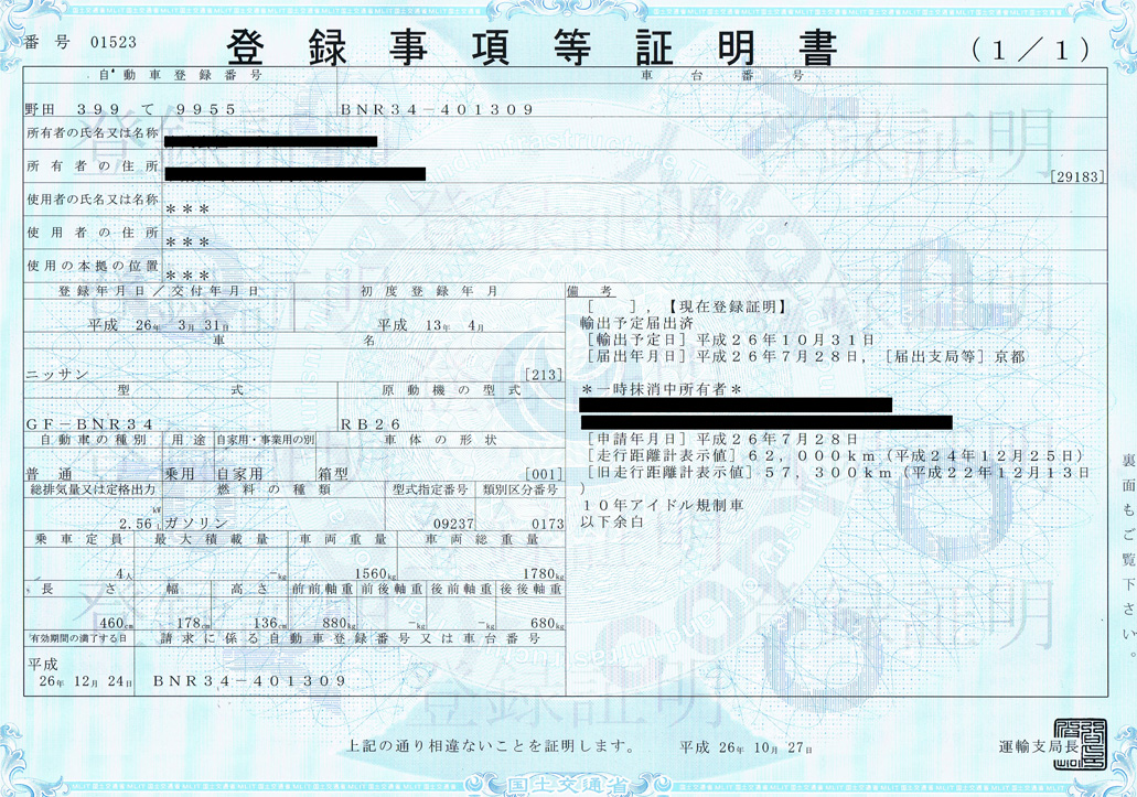 Registration Certificate